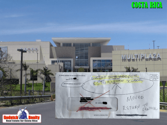 The wrong mailing address? Return to sender... How to get a Costa Rican mailing address